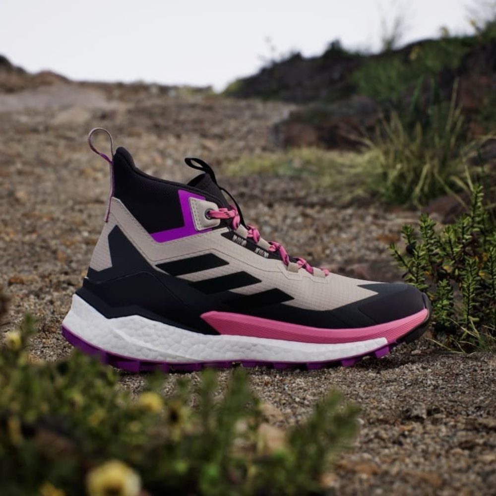 Adidas Terrex Free Hiker 2 Gtx Beige / Pink Fusion / Black Hiking Shoes - Picture 2 of 6